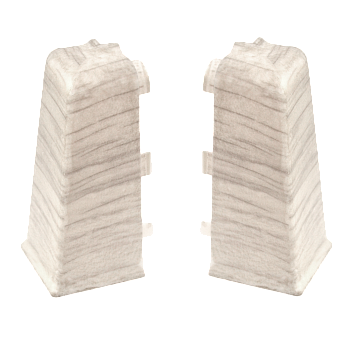 Угол наружный для плинтуса ПВХ Arbiton Indo 70 мм 20 Дуб Бургос 2 штуки